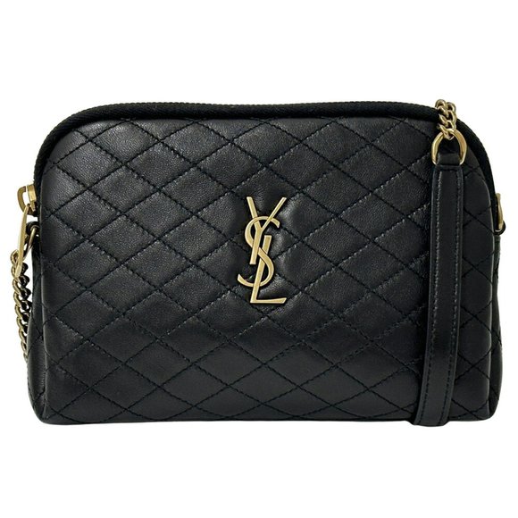 SAINT LAURENT Black Leather Shoulder Bag - Picture 1 of 12